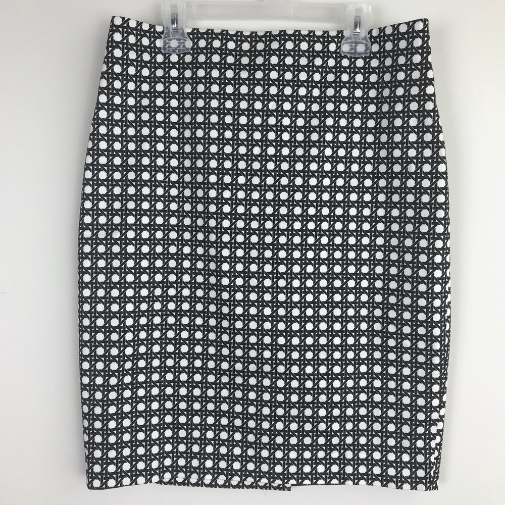 Ann Taylor Geometric Design Career Pencil Skirt